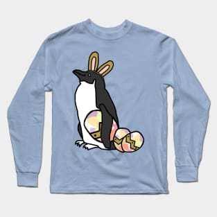 Funny Easter Bunny Ears on Penguin Long Sleeve T-Shirt
